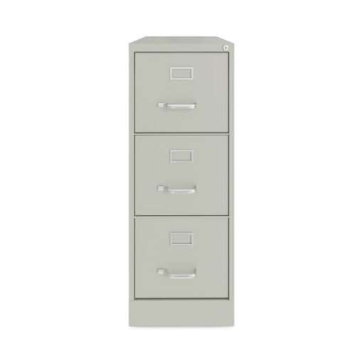 Picture of Vertical Letter File Cabinet, 3 Letter-Size File Drawers, Light Gray, 15 x 22 x 40.19