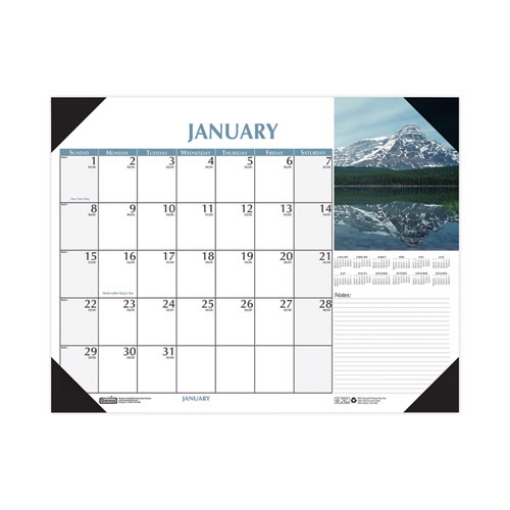 Picture of Earthscapes Scenic Desk Pad Calendar, Scenic Photos, 18.5 x 13, White Sheets, Black Binding/Corners,12-Month (Jan-Dec): 2024