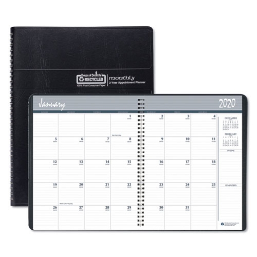 Picture of Recycled Two Year Monthly Planner with Expense Logs, 8.75 x 6.88, Black Cover, 24-Month (Jan to Dec): 2024 to 2025