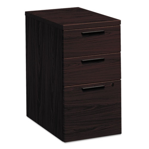 Picture of 10500 Series Mobile Pedestal File, Left Or Right, 3-Drawers: Box/box/file, Legal/letter, Mahogany, 15.75" X 22.75" X 28"