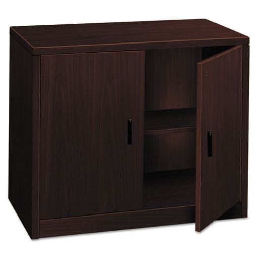 Picture of 10500 Series Storage Cabinet w/Doors, 36w x 20d x 29.5h, Mahogany