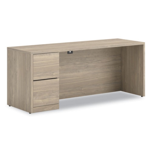 Picture of 10500 Series Full-Height Left Pedestal Credenza, 72" x 24" x 29.5", Kingswood Walnut