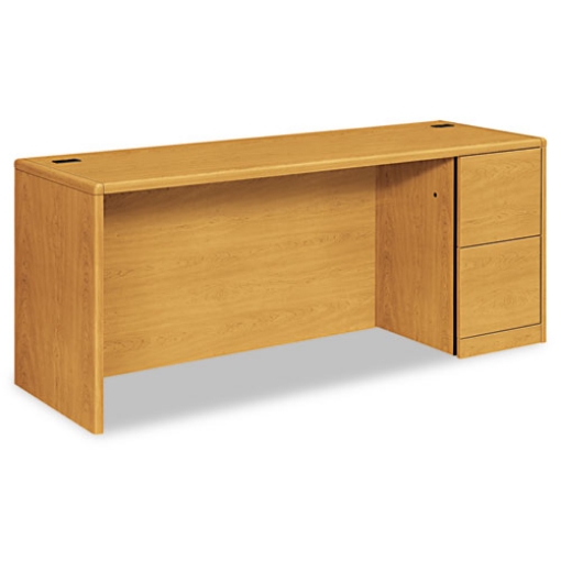 Picture of 10700 Series Right Pedestal Credenza, 72w X 24d X 29.5h, Harvest