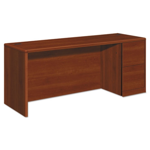 Picture of 10700 Series Right Pedestal Credenza, 72w X 24d X 29.5h, Cognac