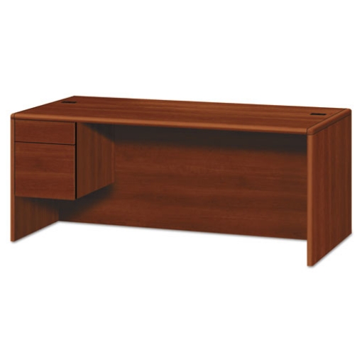 Picture of 10700 Series Single Pedestal Credenza, 1 Box/File Pedestal, 72w x 36d x 29.5h Cognac