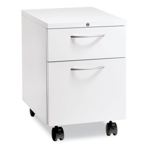 Picture of Flagship Mobile Pedestal, Left/Right, 2 Drawer: Box/File, Letter, Designer White, 15 x 22.88 x 22