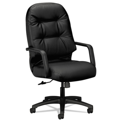 Picture of Pillow-Soft 2090 Series Executive High-Back Swivel/tilt Chair, Supports Up To 300 Lb, 16.75" To 21.25" Seat Height, Black