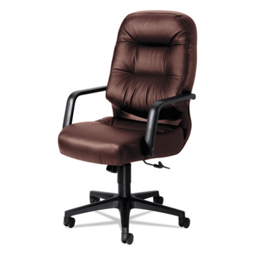 Picture of Pillow-Soft 2090 Series Executive High-Back Swivel/tilt Chair, Supports 300 Lb, 16.75" To 21.25" Seat, Burgundy, Black Base