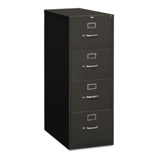 Picture of 310 Series Vertical File, 4 Legal-Size File Drawers, Charcoal, 18.25" X 26.5" X 52"