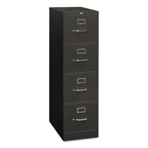 Picture of 310 Series Vertical File, 4 Letter-Size File Drawers, Charcoal, 15" X 26.5" X 52"