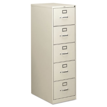 Picture of 310 Series Vertical File, 5 Legal-Size File Drawers, Light Gray, 18.25" X 26.5" X 60"