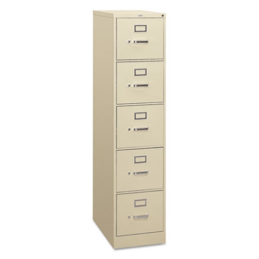 Picture of 310 Series Vertical File, 5 Letter-Size File Drawers, Putty, 15" X 26.5" X 60"