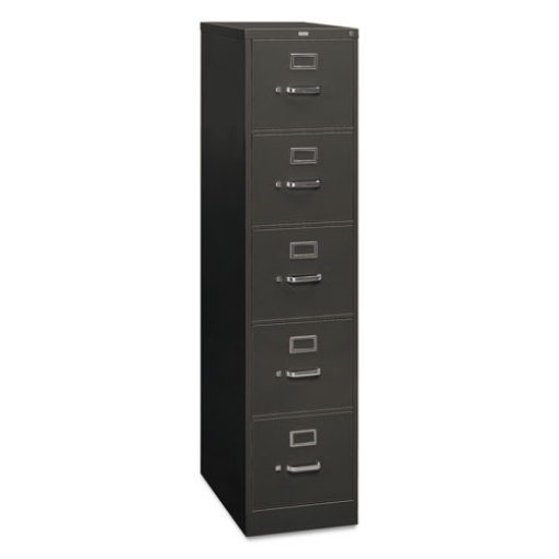 Picture of 310 Series Vertical File, 5 Letter-Size File Drawers, Charcoal, 15" X 26.5" X 60"