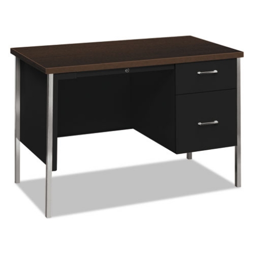 Picture of 34000 Series Right Pedestal Desk, 45.25" X 24" X 29.5", Mocha/black