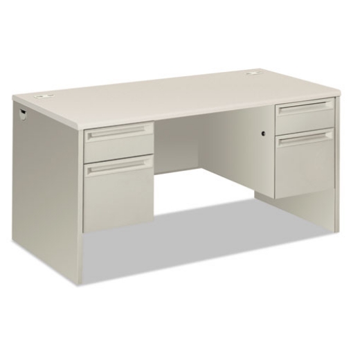 Picture of 38000 Series Double Pedestal Desk, 60" X 30" X 30", Light Gray/silver