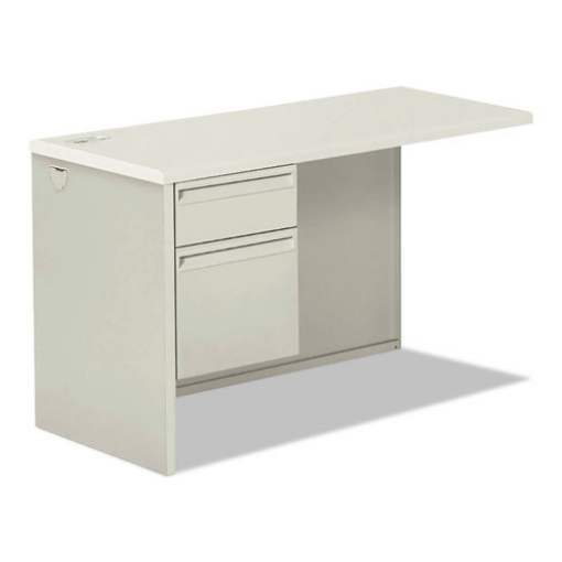 Picture of 38000 SERIES RETURN PEDESTAL, BOX/FILE, 26.38W X 50.38D X 31.38H, LEFT, SILVER/LIGHT GRAY