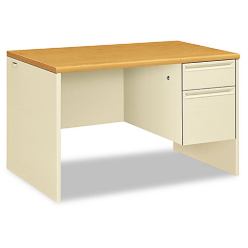 Picture of 38000 Series Right Pedestal Desk, 48" X 30" X 29.5", Harvest/putty