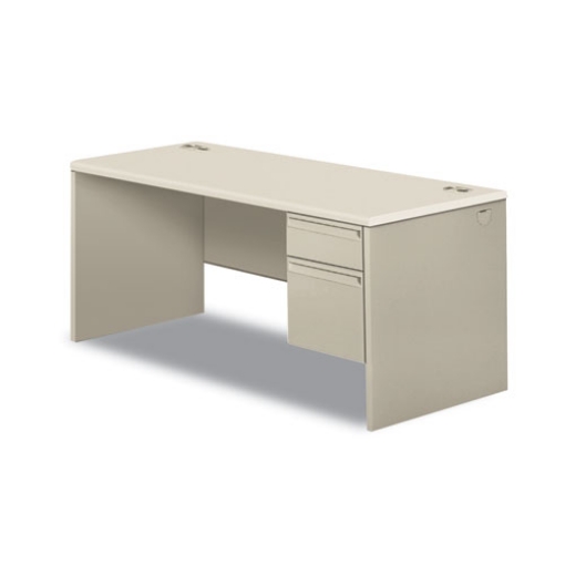 Picture of 38000 Series Right Pedestal Desk, 66" X 30" X 30", Light Gray/silver