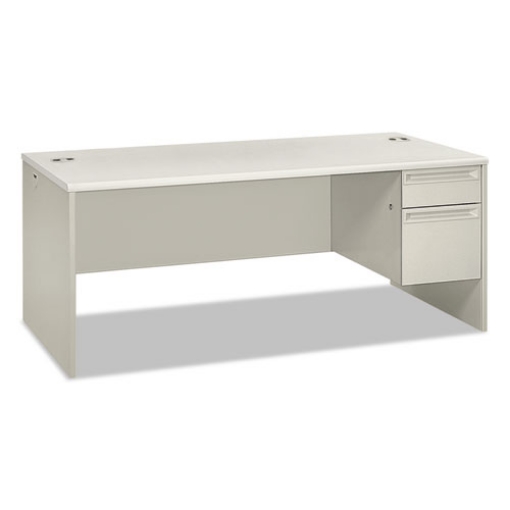 Picture of 38000 Series Right Pedestal Desk, 72" X 36" X 30", Light Gray/silver