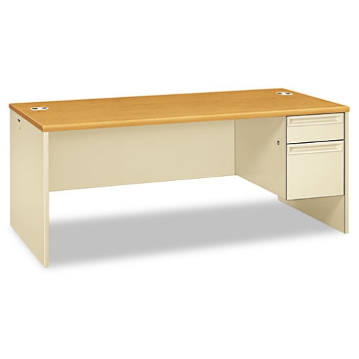 Picture of 38000 Series Right Pedestal Desk, 72" X 36" X 29.5", Harvest/putty