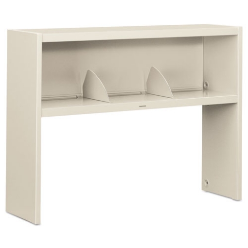 Picture of 38000 Series Stack On Open Shelf Hutch, 48w X 13.5d X 34.75h, Light Gray