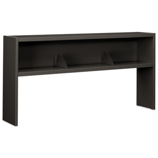 Picture of 38000 Series Stack On Open Shelf Hutch, 72w X 13.5d X 34.75h, Charcoal