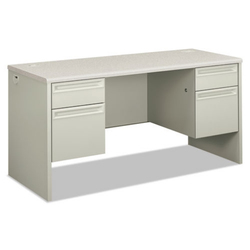 Picture of 38000 Series Kneespace Credenza, 60w X 24d X 29.5h, Silver Mesh/light Gray