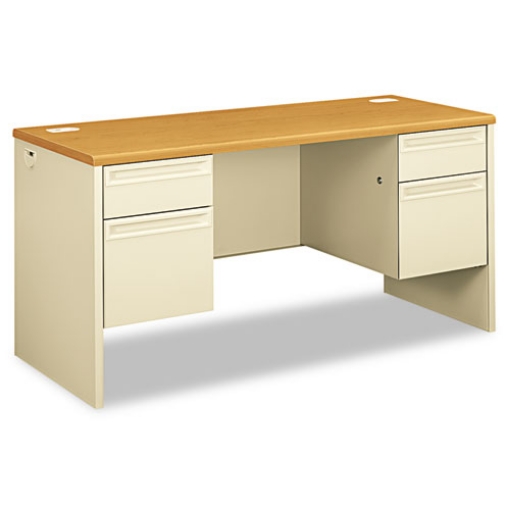 Picture of 38000 Series Kneespace Credenza, 60w X 24d X 29.5h, Harvest/putty