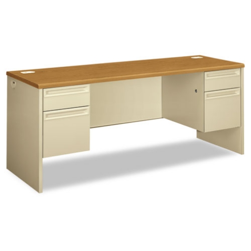 Picture of 38000 Series Kneespace Credenza, 72w X 24d X 29.5h, Harvest/putty