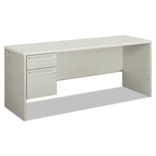 Picture of 38000 series single pedestal credenza, left, 72w x 24d x 29.5h, silver/gray