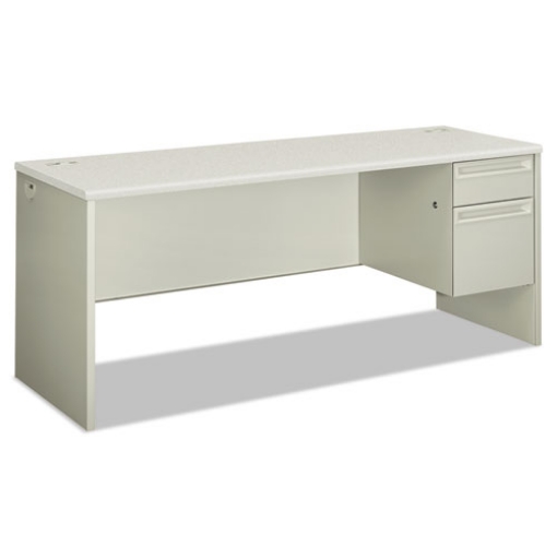 Picture of 38000 series single pedestal credenza, right, 72w x 24d x 29.5h, silver/gray