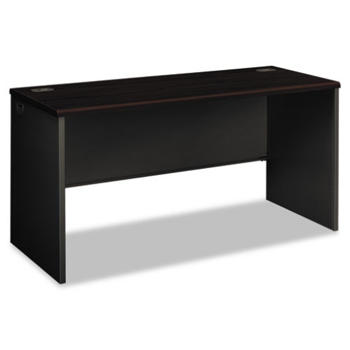 Picture of 38000 Series Desk Shell, 60w X 24d X 29.5h, Mahogany/charcoal