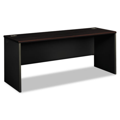 Picture of 38000 Series Desk Shell, 72w X 24d X 29.5h, Mahogany/charcoal