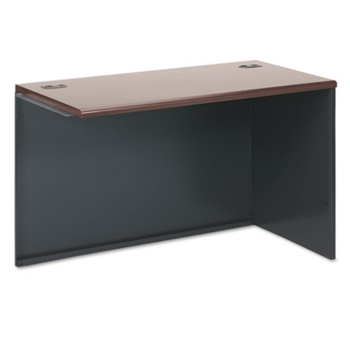 Picture of 38000 SERIES RETURN SHELL, RIGHT, 48W X 24D X 29.5H, MAHOGANY/CHARCOAL