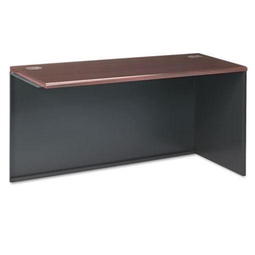 Picture of 38000 SERIES RETURN SHELL, RIGHT, 60W X 24D X 29.5H, MAHOGANY/CHARCOAL