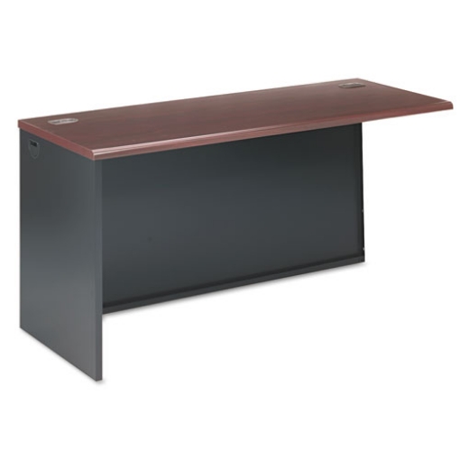 Picture of 38000 SERIES RETURN SHELL, LEFT, 60W X 24D X 29.5H, MAHOGANY/CHARCOAL