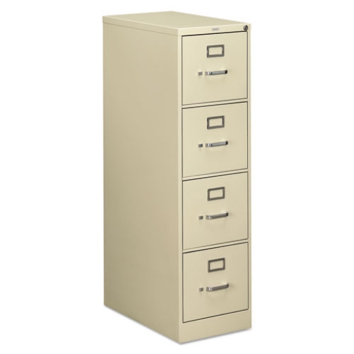 Picture of 510 Series Vertical File, 4 Letter-Size File Drawers, Putty, 15" X 25" X 52"