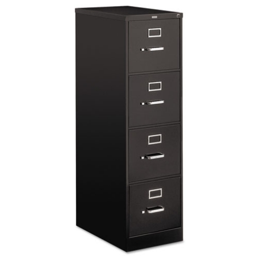 Picture of 510 Series Vertical File, 4 Letter-Size File Drawers, Black, 15" X 25" X 52"