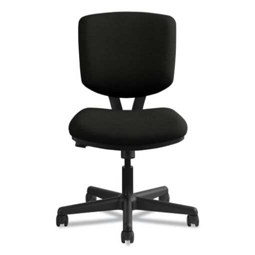 Picture of Volt Series Leather Task Chair With Synchro-Tilt, Supports Up To 250 Lb, 18" To 22.25" Seat Height, Black