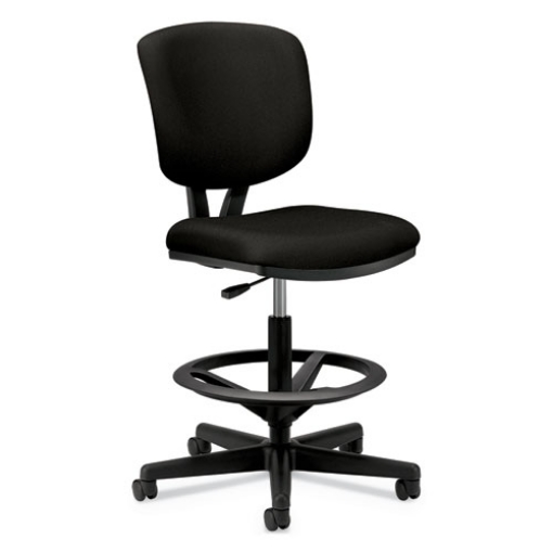 Picture of Volt Series Adjustable Task Stool, Supports Up To 275 Lb, 22.88" To 32.38" Seat Height, Black