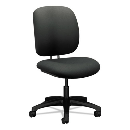 Picture of Comfortask Task Swivel Chair, Supports Up To 300 Lb, 15" To 20" Seat Height, Iron Ore Seat/back, Black Base