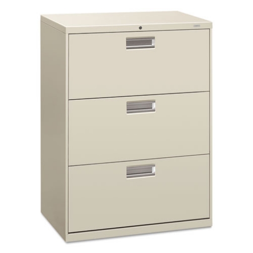 Picture of Brigade 600 Series Lateral File, 3 Legal/letter-Size File Drawers, Light Gray, 30" X 18" X 39.13"