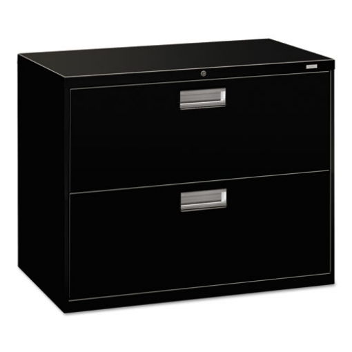 Picture of Brigade 600 Series Lateral File, 2 Legal/letter-Size File Drawers, Black, 36" X 18" X 28"