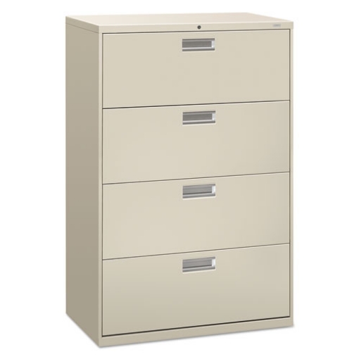 Picture of Brigade 600 Series Lateral File, 4 Legal/letter-Size File Drawers, Light Gray, 36" X 18" X 52.5"