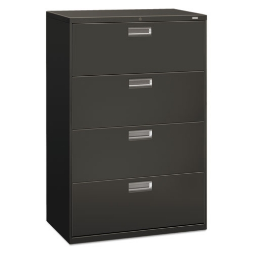 Picture of Brigade 600 Series Lateral File, 4 Legal/letter-Size File Drawers, Charcoal, 36" X 18" X 52.5"