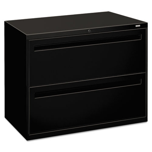 Picture of Brigade 700 Series Lateral File, 2 Legal/letter-Size File Drawers, Black, 36" X 18" X 28"