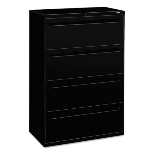 Picture of Brigade 700 Series Lateral File, 4 Legal/letter-Size File Drawers, Black, 36" X 18" X 52.5"