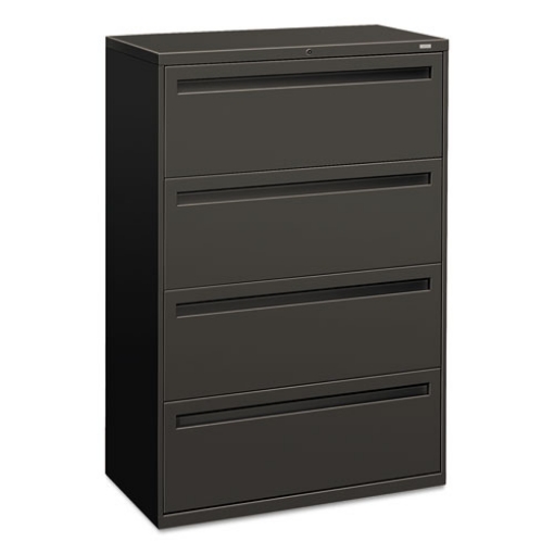 Picture of Brigade 700 Series Lateral File, 4 Legal/letter-Size File Drawers, Charcoal, 36" X 18" X 52.5"