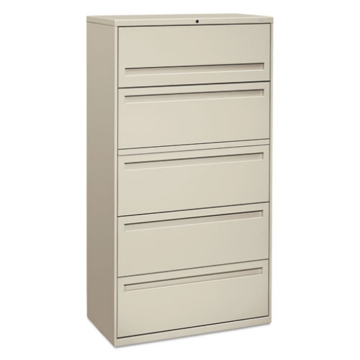 Picture of Brigade 700 Series Lateral File, 4 Legal/letter-Size File Drawers, 1 File Shelf, 1 Post Shelf, Light Gray, 36" X 18" X 64.25"