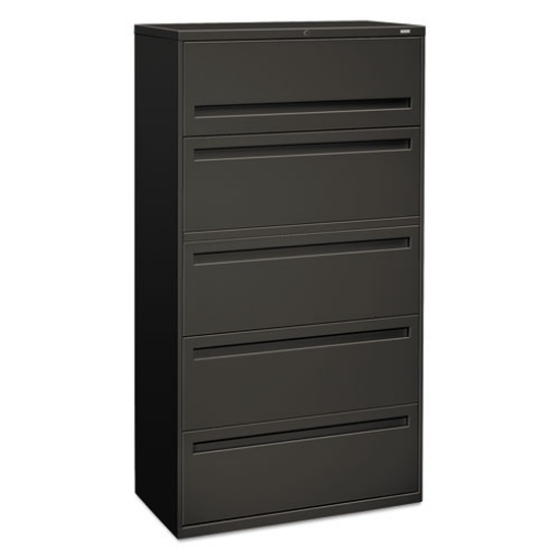 Picture of Brigade 700 Series Lateral File, 4 Legal/letter-Size File Drawers, 1 File Shelf, 1 Post Shelf, Charcoal, 36" X 18" X 64.25"